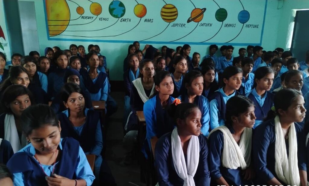 Schoolgirls at a child protection session