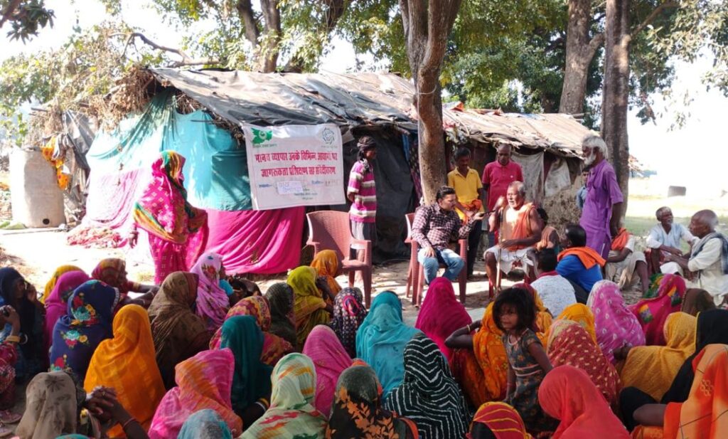 Women of Behta village at a BSS community meeting