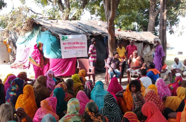 Women of Behta village at a BSS community meeting